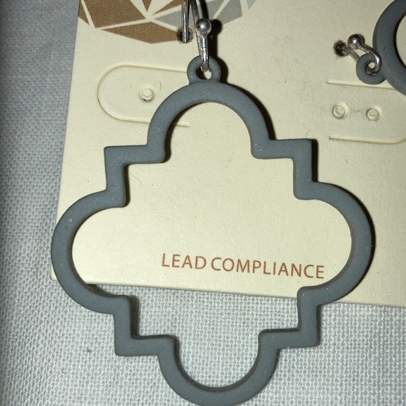 POMINA NWOT Lead compliant pierced gray earrings, $14 - Picture 3 of 3
